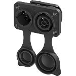 Neutrik Europe Mains Plug & Socket, 16A Black, Cable Mount Polyamide Plug-In, 250 V