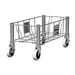 Plateau roulant Rubbermaid Commercial Products, en Acier, Dimensions 9.3pouce x 20pouce x 9pouce