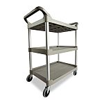 Rubbermaid Commercial Products 3 Shelf Cart Trolley, 854.2 x 473.2mm, 200lb Load