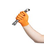 Kolmi Hopen HORNG8 Orange Nitrile Extra Grip Work Gloves, Size L, Nitrile Coating