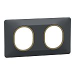 Schneider Electric Anthracite 2 Gang Light Switch Cover