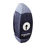 Schneider Electric Black Steel, Zamak Key Lock, Key Unlock