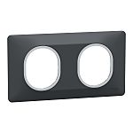 Schneider Electric Anthracite 2 Gang Light Switch Cover