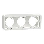 Schneider Electric Unica White Back Boxes, IP20,  Surface Mount, 3 Gangs, 229 x 87mm