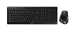 Cherry JD-8550EU-2 Wireless Ergonomic Keyboard & Mouse Set, QWERTY, Black