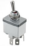APEM Toggle Switch, Panel Mount, Momentary-Off-Momentary, DPST, Screw Terminal, 2V dc