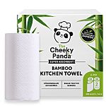 The Cheeky Panda Ltd PFKITCHRL2X5 Rolled White Cleaning Roll, 222 x 222mm, 2-Ply