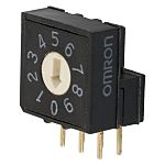 TE Connectivity 10 Way Through Hole DIP & SIP Switch, Flat Actuator, IP60