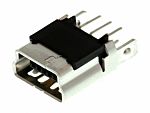 Toma USB Mini-B TE Connectivity serie 502237 para usar con Conector de E/S