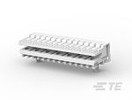 TE Connectivity 3-153 Series Right Angle Receptacle Edge Connector, Cable Mount, 13-Contacts, 2.5mm Pitch, 1-Row, IDC