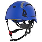 JSP EVO ALTA Blue Hard Hats with Chin Strap, Adjustable, Ventilated