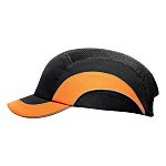 JSP Black, Orange Short Peaked Bump Cap, HDPE Protective Material