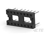 TE Connectivity 2.54mm Pitch 16 Way Through Hole DIP IC Socket