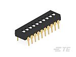 TE Connectivity 10 Way Through Hole DIP Switch SPST, Flush Slide Actuator