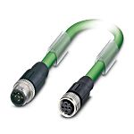 Phoenix Contact SAC Bus Cable, 6 Cores, 0.22 mm², Bus, 1m, Green Polyurethane PUR Sheath, 24