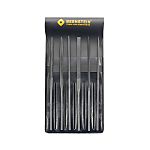 Bernstein 140mm, File Cut, Flat, Half Round, Round, Square, Triangular Needle File Set With Soft-Grip Handle