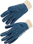 SINGER SAFETY NBR Blue Cotton Abrasion Resistant, Cut Resistant, Puncture Resistant, Tear Resistant Gloves, Size 8,