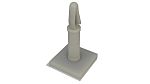 RND 610-00871, 6.4mm High Polyamide PCB Support for 4.4mm PCB Hole, 6.4 x 8.7mm Base