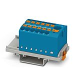 Phoenix Contact Distribution Block, 12 Way, 2.5mm², 22.5A, 440 V, Blue