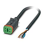 Phoenix Contact Free Ends to Straight Female 4 way Deutsch Sensor Actuator Cable, 10m