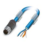 Phoenix Contact SAC Bus Cable, 3 Cores, 0.75 mm², Bus, 2m, Blue PVC Sheath, 18