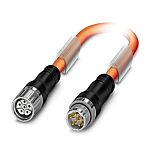 Phoenix Contact Connector, 5+PE Contacts, Thread Mount, M23 Connector, Plug and Socket, Male and Female Contacts, IP67,