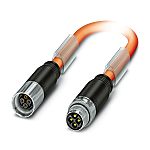 Phoenix Contact Connector, 4 Contacts, Cable Mount, M17 Connector, Plug and Socket, Male and Female Contacts, IP67,