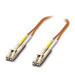 Phoenix Contact LC to LC Duplex Multi Mode OS2 Fibre Optic Cable, 50/125μm, Orange, 2m