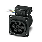 Phoenix Contact, EV-T2M3SO12 Socket Electric vehicle connector Socket, 32A, 500mm Cable