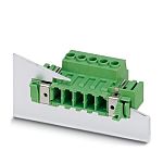 Phoenix Contact, 7.62mm Pitch, DFK, 6 Way, , Pluggable Terminal Block, Feed Through Plug, Screw, Screw Termination,