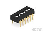 TE Connectivity 6 Way Through Hole DIP Switch SPST, Flush Slide Actuator