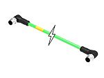 TE Connectivity120108, 20m, Green M12 to Male M12 Male, Terminated TPU Sheath