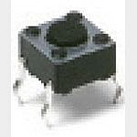 Littelfuse Black Push Button Tactile Switch, SPST 50mA Panel Mount