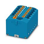 Phoenix Contact Distribution Block, 12 Way, 2.5mm², 22.5A, 440 V, Blue
