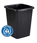 Durable DURABIN 90L Black Plastic Waste Bin