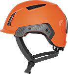 ABUS Abus Orange Safety Helmet with Chin Strap, Adjustable, Ventilated