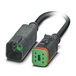 Phoenix Contact Straight Male 6 way Deutsch to Straight Female 6 way Deutsch Actuator/Sensor Cable, 600mm
