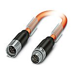 Phoenix Contact Connector, 6 Contacts, Cable Mount, M17 Connector, Plug and Socket, Male and Female Contacts, IP67,