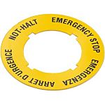 RAFI Labels for Use with Construction Machinery, Handheld Terminals, Industrial Robots, Emergency Stop, Emergency Stop