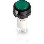 Panel Mount Indicator Lens Round Style, Yellow, 22.3mm diameter , 22.3mm Long