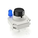 RAFI Blue Tactile Switch, 1NO 100mA 15mm Panel Mount