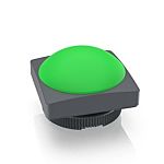 Indicator Lens Square Style, Green, 22.3mm Long