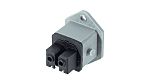 Hirschmann, ST IP54 Grey Panel Mount 2 + PE Industrial Power Socket, Rated At 10A, 250 V