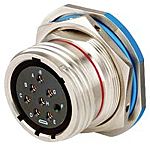 Amphenol Limited, D38999 19 Way Jam Nut MIL Spec Circular Connector ReceptacleNickel, Socket Contacts,Shell Size 15,