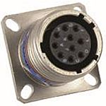 Amphenol Limited, D38999 19 Way Flange Mount MIL Spec Circular Connector ReceptacleNickel, Socket Contacts,Shell Size