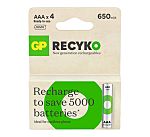 Accumulateur rechargeable NiMH forme AAA 650mAh Gp Batteries