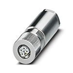 Phoenix Contact, SACC-M12FSL-4FECT-CL SH IP65 Silver Cable Mount 5P Power Connector Socket, Rated At 16A, 63 V dc