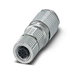 Phoenix Contact, SACC-M12FSS-3PECT-CM SH IP65 Grey Cable Mount 4P Power Connector Socket, Rated At 12A, 690 V ac
