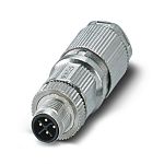 Phoenix Contact, SACC-M12MSS-3PECT-CM SH IP65 Grey Cable Mount 4P Power Connector Plug, Rated At 12A, 690 V ac