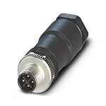 Phoenix Contact, SACC-M12MSS-3PECON-PG 9-M IP67 Black Screw Mount 4P Power Connector Plug, Rated At 12A, 630 V ac